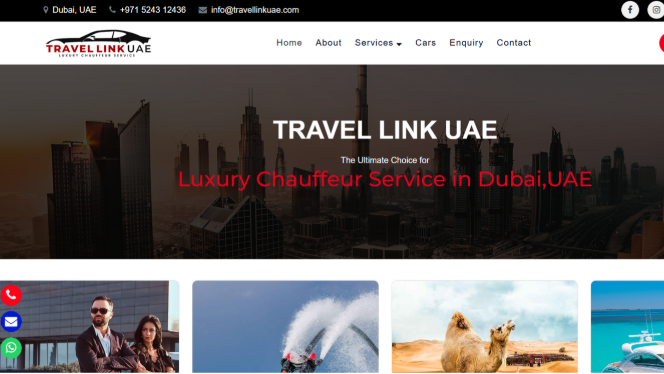 TravelLink UAE travel portal - tourism and booking platform for UAE destinations